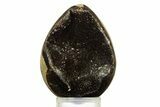 Septarian Dragon Egg Geode - Sparkly Black Crystals #344439-1